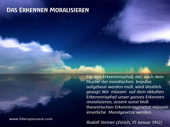 Das Erkennen Moralisieren Steiner