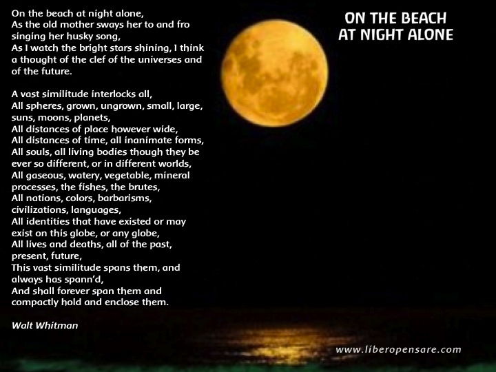 On the Beach at night Alone Whitman