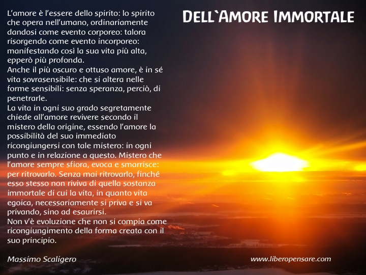 DellAmore Immortale Massimo Scaligero