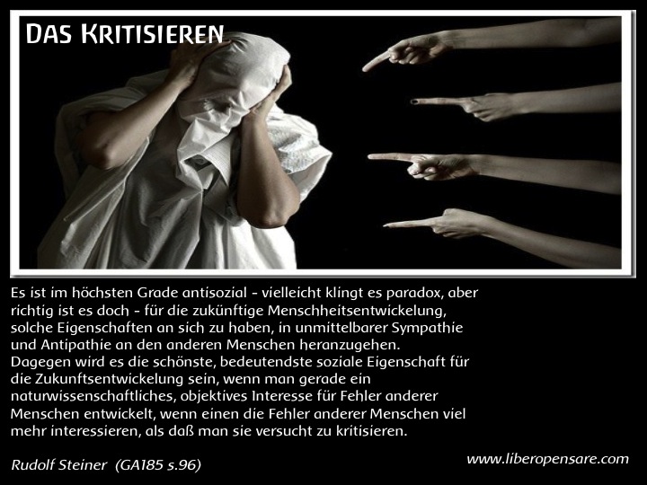 Das Kritisieren Rudolf Steiner