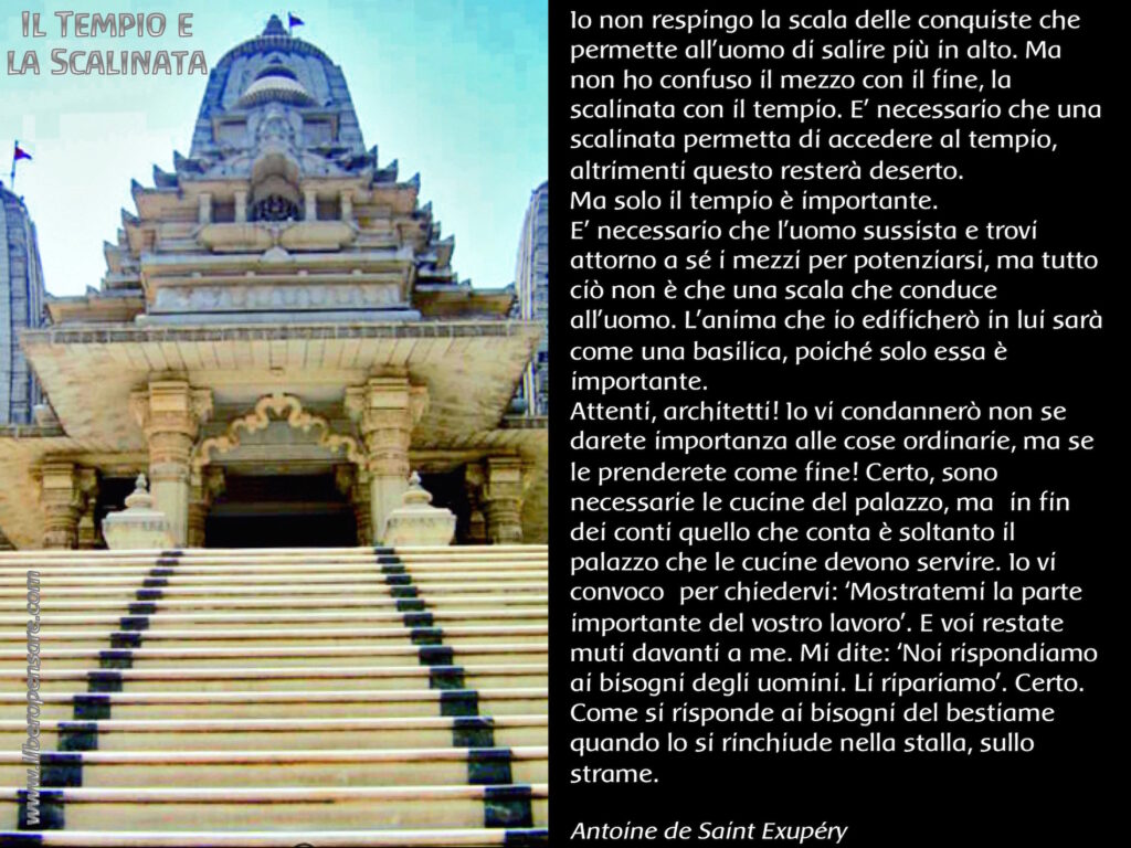 Il tempio e la Scalinata Antoine de Saint Exupery