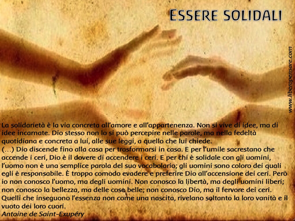 Essere Solidali Antoine de Saint-Exupery