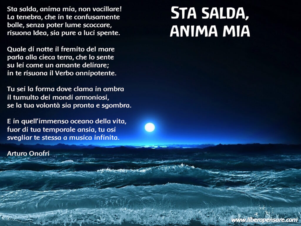 Sta salda anima mia Arturo Onofri