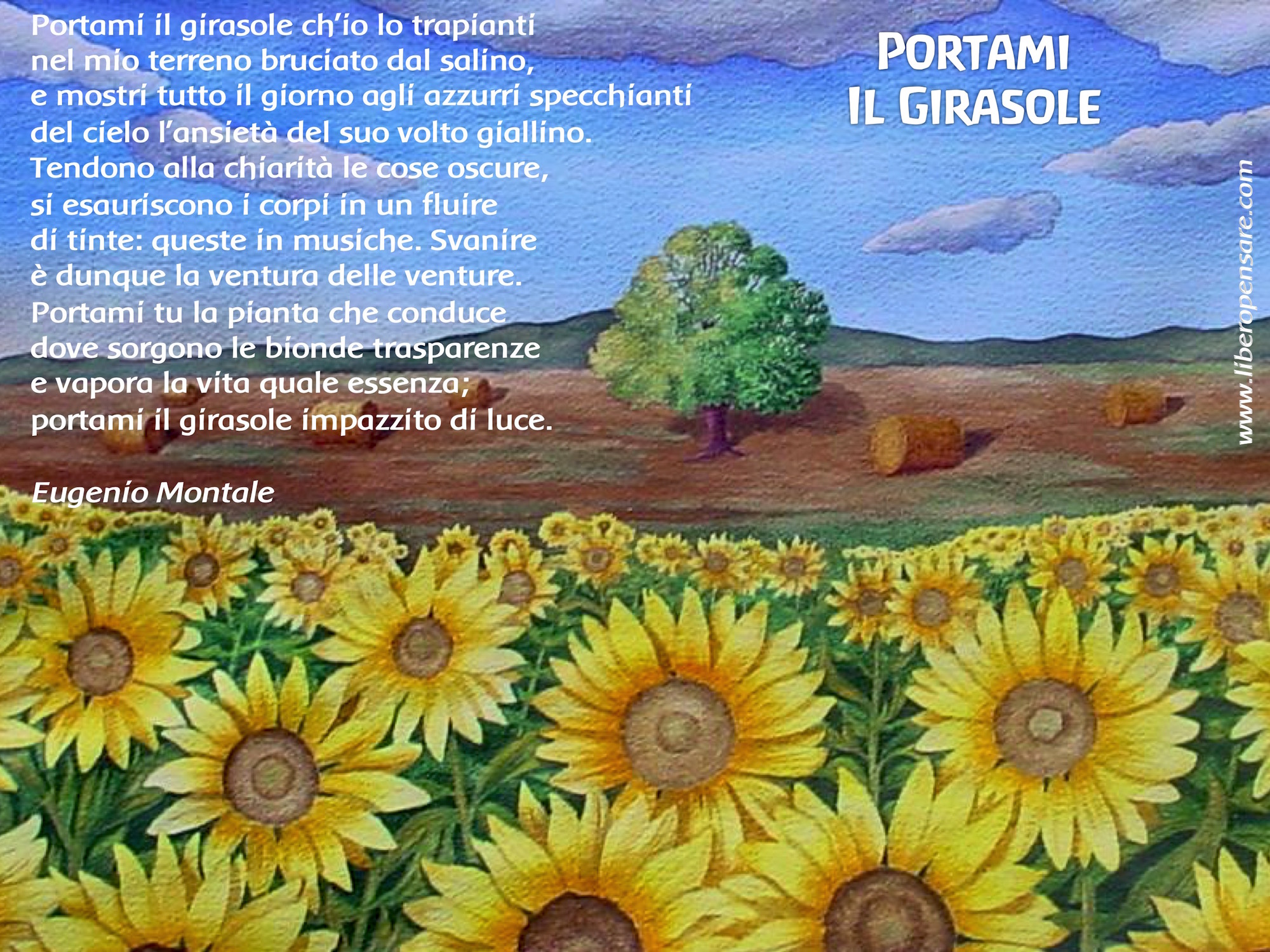 Portami il Girasole Eugenio Montale