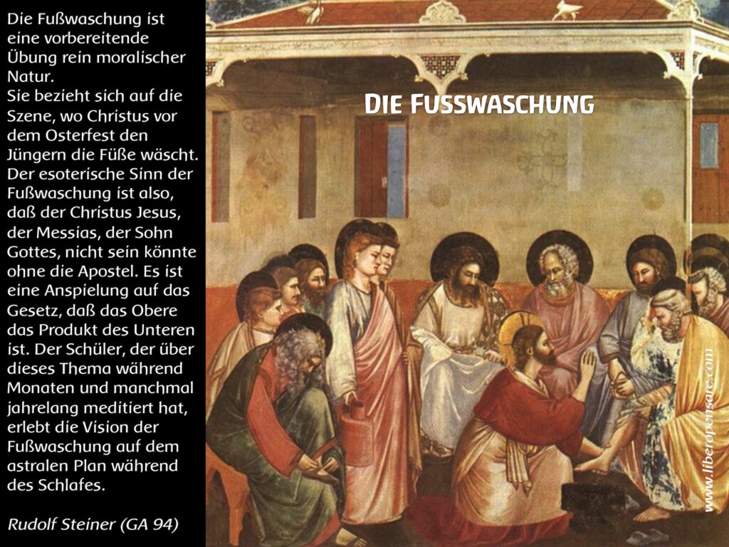 Die Fusswaschung Rudolf Steiner