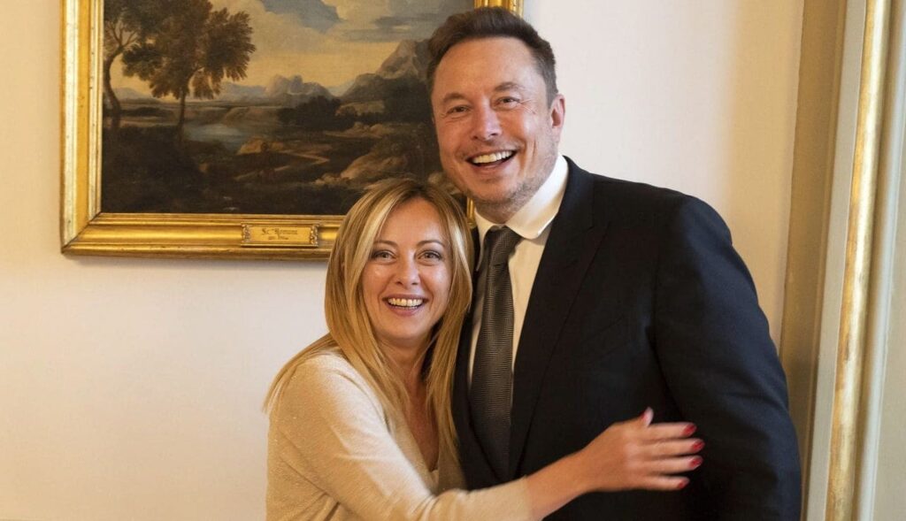 Giorgia Meloni Elon Musk Hun Con